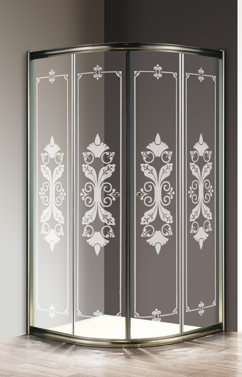 Душевой уголок Cezares GIUBILEO-R-2-100-SCORREVOLE-CP-Br