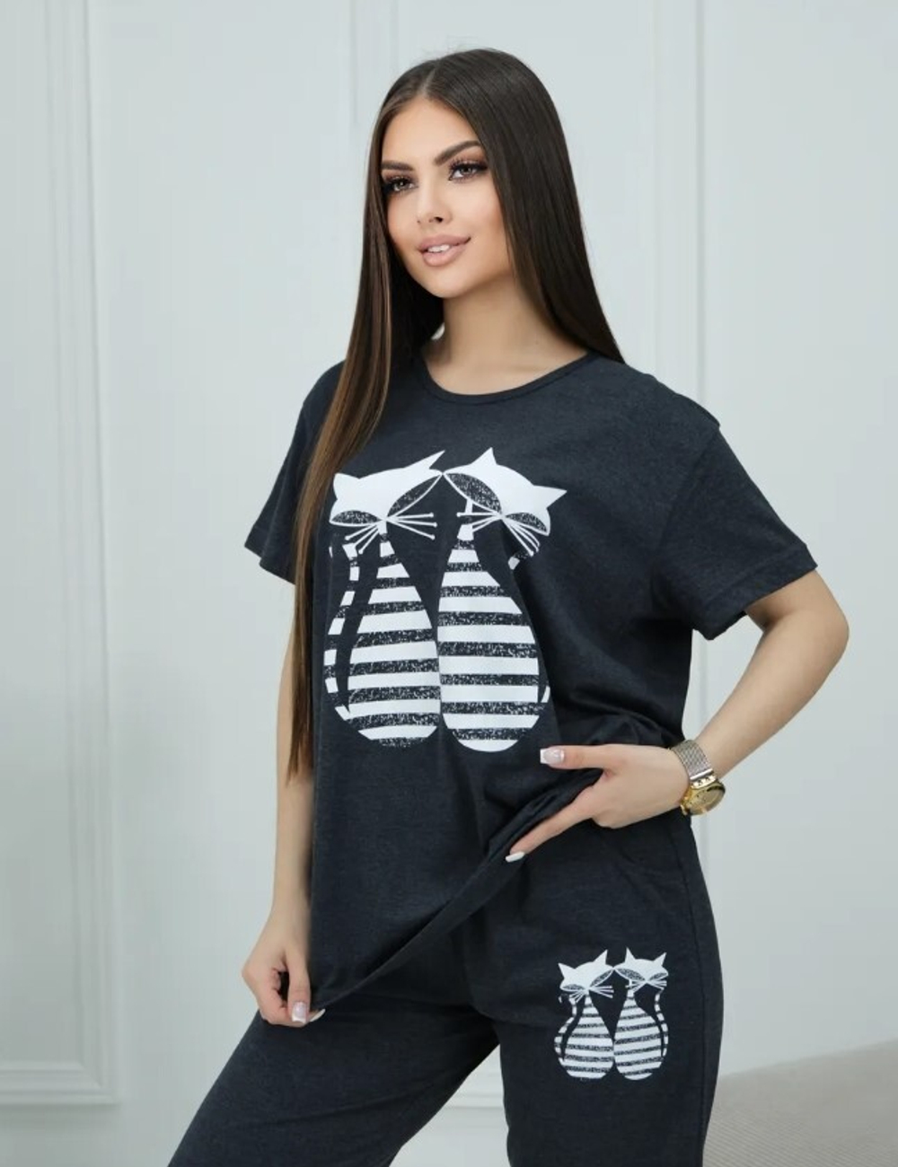 Пижама х/б бриджи+футболка УБФ0021