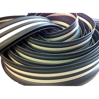 Лента PVC  70мм на бок лодки (привальный брус) Чёрно-белый  1метр