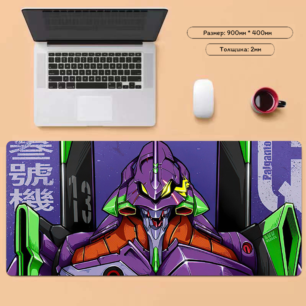 Большой коврик для мыши "Евангелион" 90х40 см