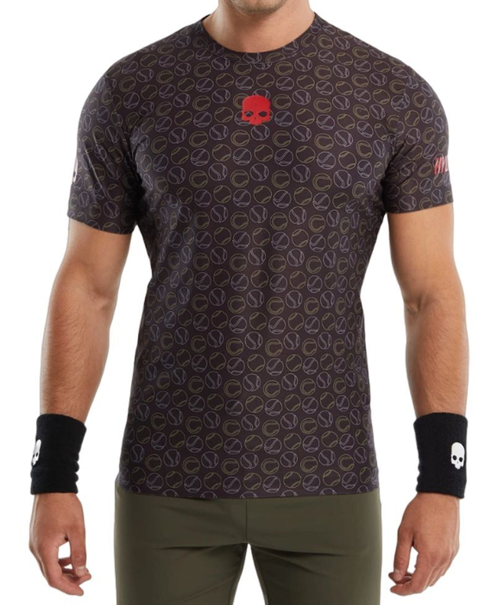 Теннисная футболка Hydrogen Tennis Balls Allover Tech T-Shirt - black