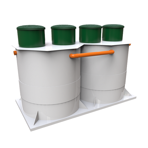 Станция биологической очистки Коло Веси Kolo Vesi 40/ 8000 л. в сутки / до 40 чел. / самотечный сброс (2000x4000x2645см;716кг;) - арт.560173