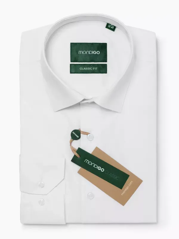 Рубашка классическая CLASSIC FIT с длинным рукавом, белая