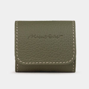 Чехол для наушников AirPods 3 из кожи теленка, зеленого цвета