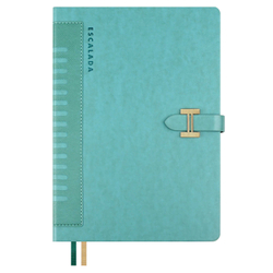 Ежедневник недатированный ESCALADA, А5+, 160 л., арт. 70580/ 10 ПРИСТИН МЯТНЫЙ (кожзам: 175x245 мм, твёрдый переплёт, материал обложки: искусственная кожа "Пристин", искусственная кожа "Снейк"; способ крепления блока: ниткошвейный; декор: блинтовое т