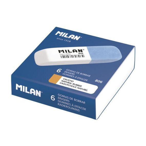 Pozan/ластик/Box 6 double use erasers mılan 806