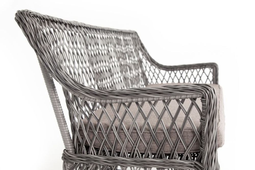 "Латте" диван двухместный из искусственного ротанга, цвет графит