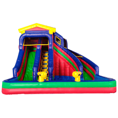 Надувной водный батут с бассейном «Колумбия» 6*6*4 м