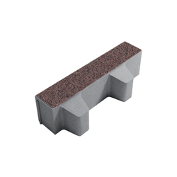 Тротуарная плитка ГАЗОННАЯ РЕШЕТКА - Гранит+ Красный с черным