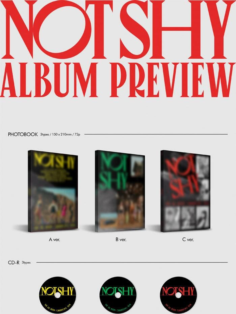 Альбом ITZY - Not Shy 3rd Mini Album RANDOM Version
