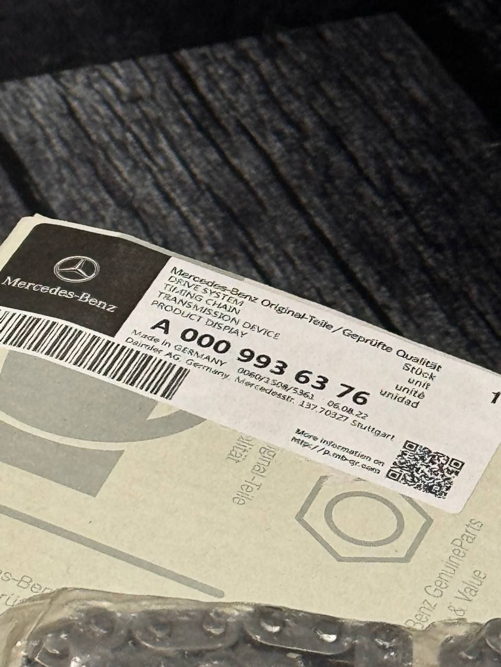 Цепь ГРМ Mercedes-Benz A0009936376