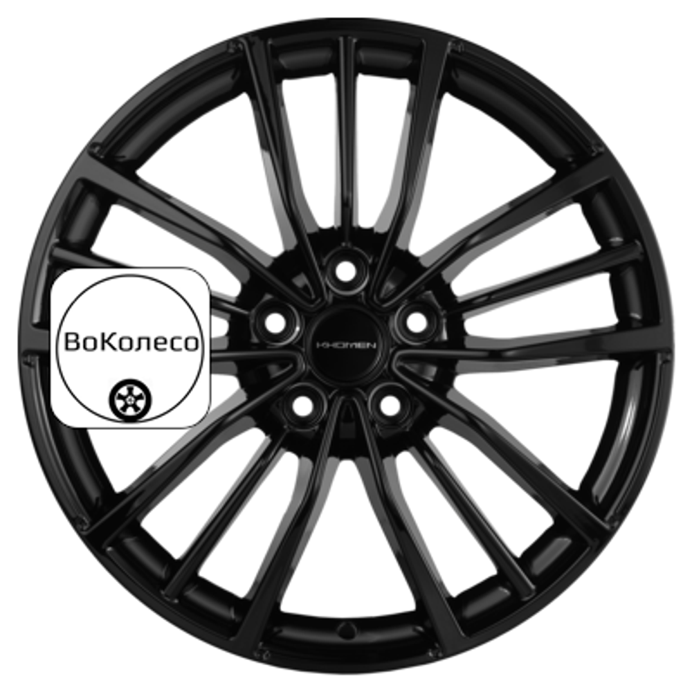 7x18/5x112 ET43 D57,1 KHW1812 (Kodiaq/Tiguan/Audi Q3) Black Khomen Wheels