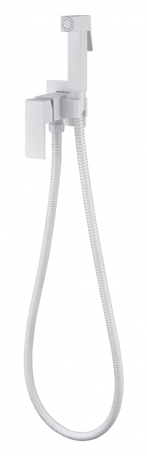 Смеситель встраиваемый с гигиеническим душем Grocenberg GB002 Белый