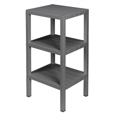 Этажерка прямоугольная nature 3 полки 384х330х725 мм (серый)