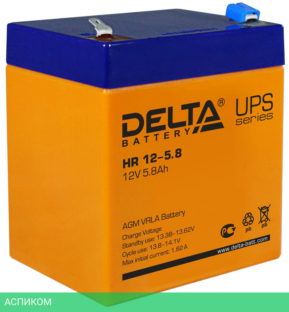 Аккумулятор для ИБП Delta HR 12-5.8