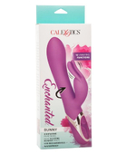 Вибратор с клиторальным стимулятором кролик и ротацией фиолетовый 23 см