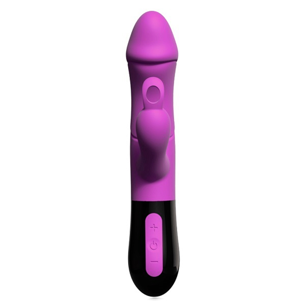 Фиолетовый вибратор-кролик 20,6см Adrien Lastic Ares 2.0