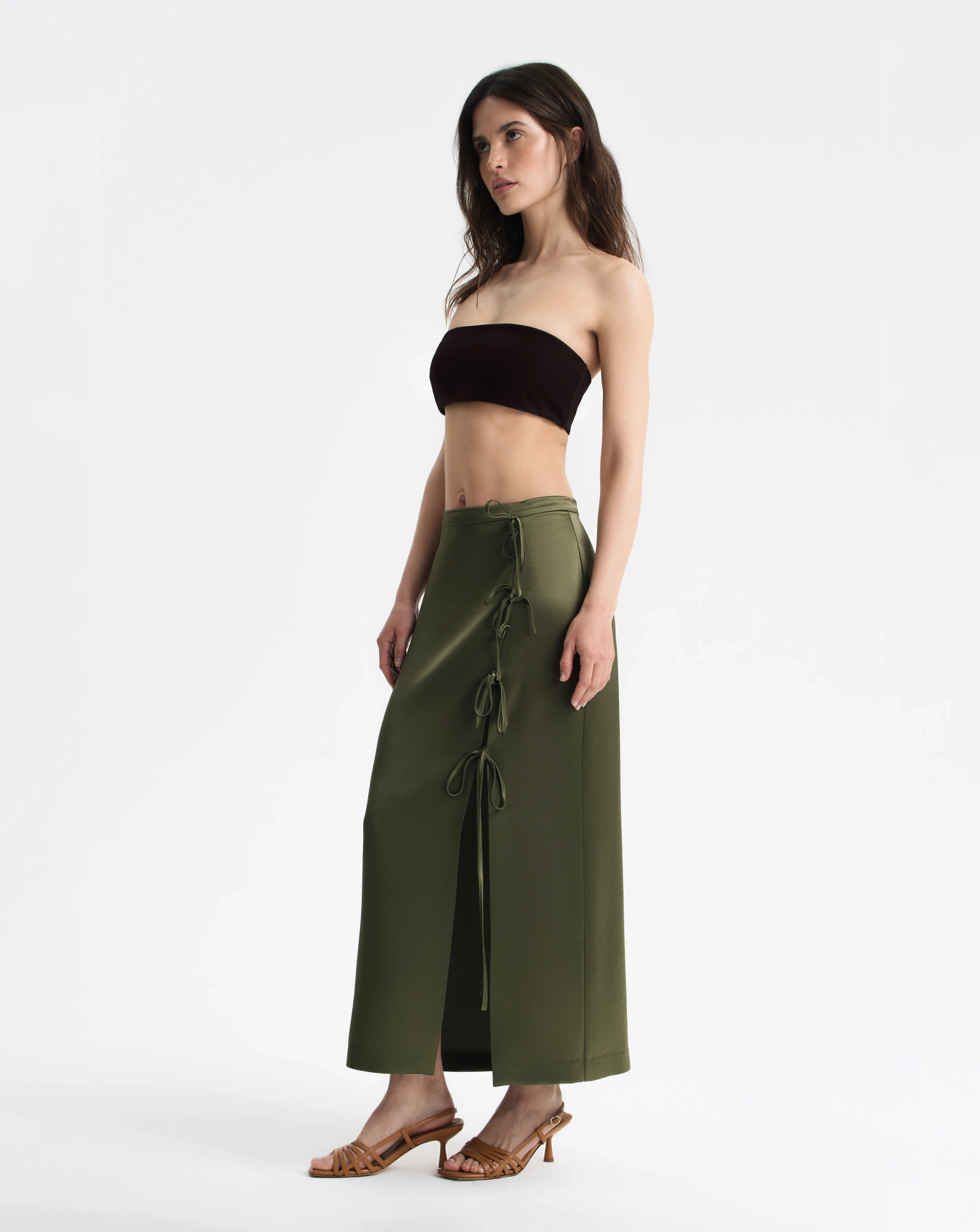 Юбка-миди с завязками