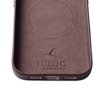 Кожаный чехол MagSafe Mujjo Full Leather Case для iPhone 17 Pro Чехол из натуральной телячьей велюровой цельнозерновой кожи с мелкозернистой фактурой и сенсорной накладкой для Контроллера камеры