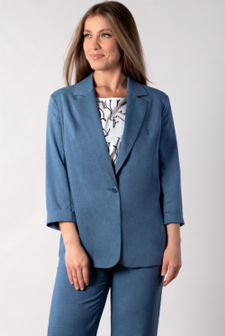 Жакет женский 3881зпб, голубой деним #479ГД043881зпб