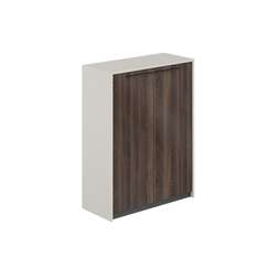 RF.401.PG.DA / Шкаф средний, 940х410х1226 / корпус: жемчужно-серый, фасады: дуб адриа