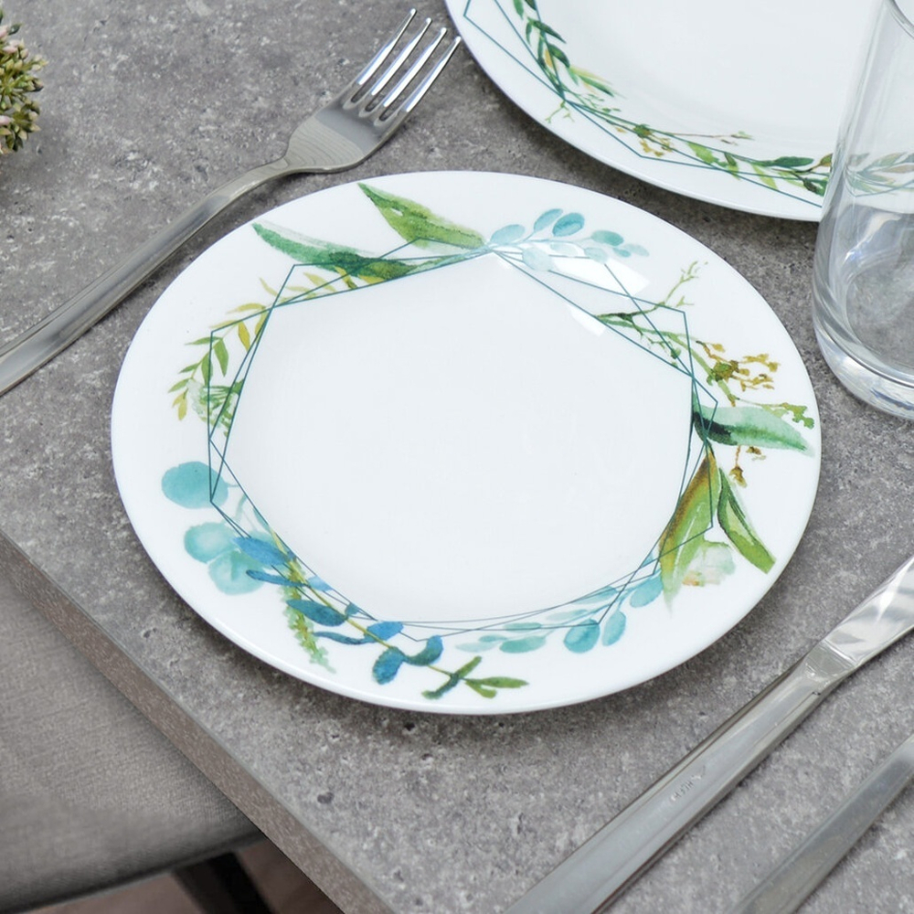 Тарелка десертная 18см Акварельный букет