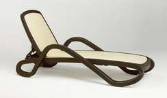 Шезлонг Alfa коричневый/бежевый