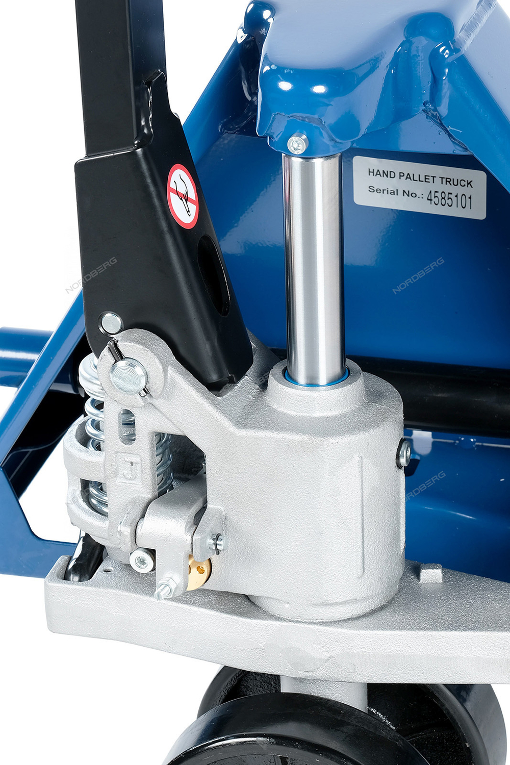 NORDBERG (N3902S-25) Тележка (рохля) складская гидравлическая короткая 2.5 т, с полиуретановыми колесами