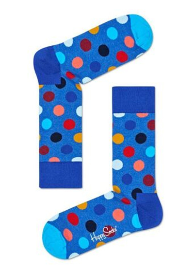 Синие носки унисекс в горох Big Dot Sock (Размер: 25) (Цвет: синий)
