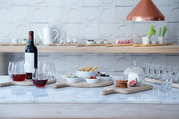 Набор из 6-ти прозрачных стопок на подставке Paddle