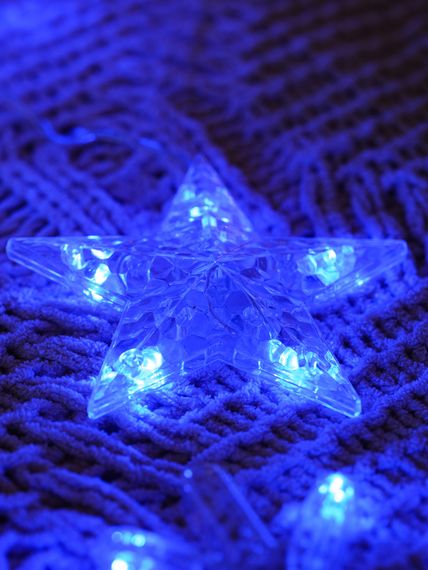 Гирлянда Бахрома "Звезды и Снежинки" 2,5*1м 38256