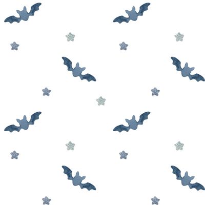 Простой паттерн с летучими мышами и звездами