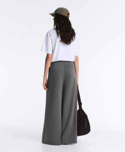 Oysho Широкие брюки пике с высокой посадкой, асфальтовый