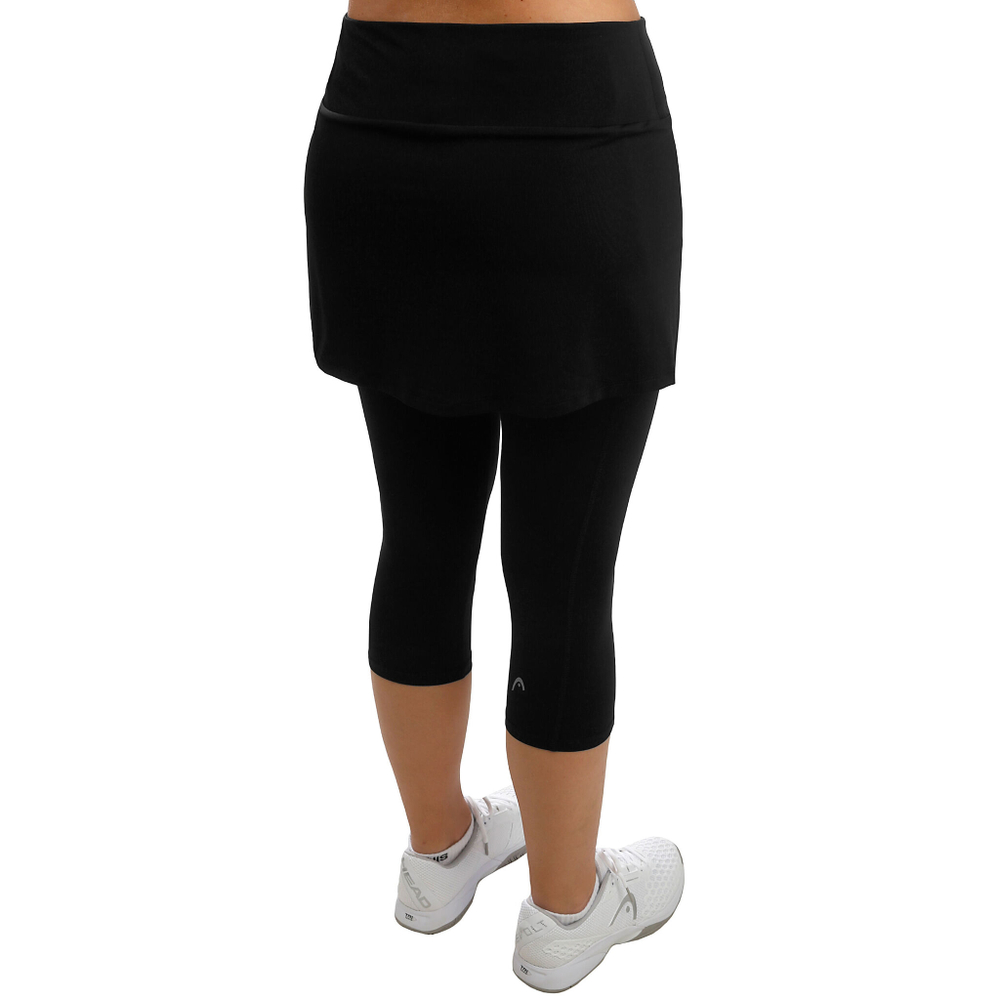 Женская теннисная юбка HEAD Club Scapri Women - Black, Silver