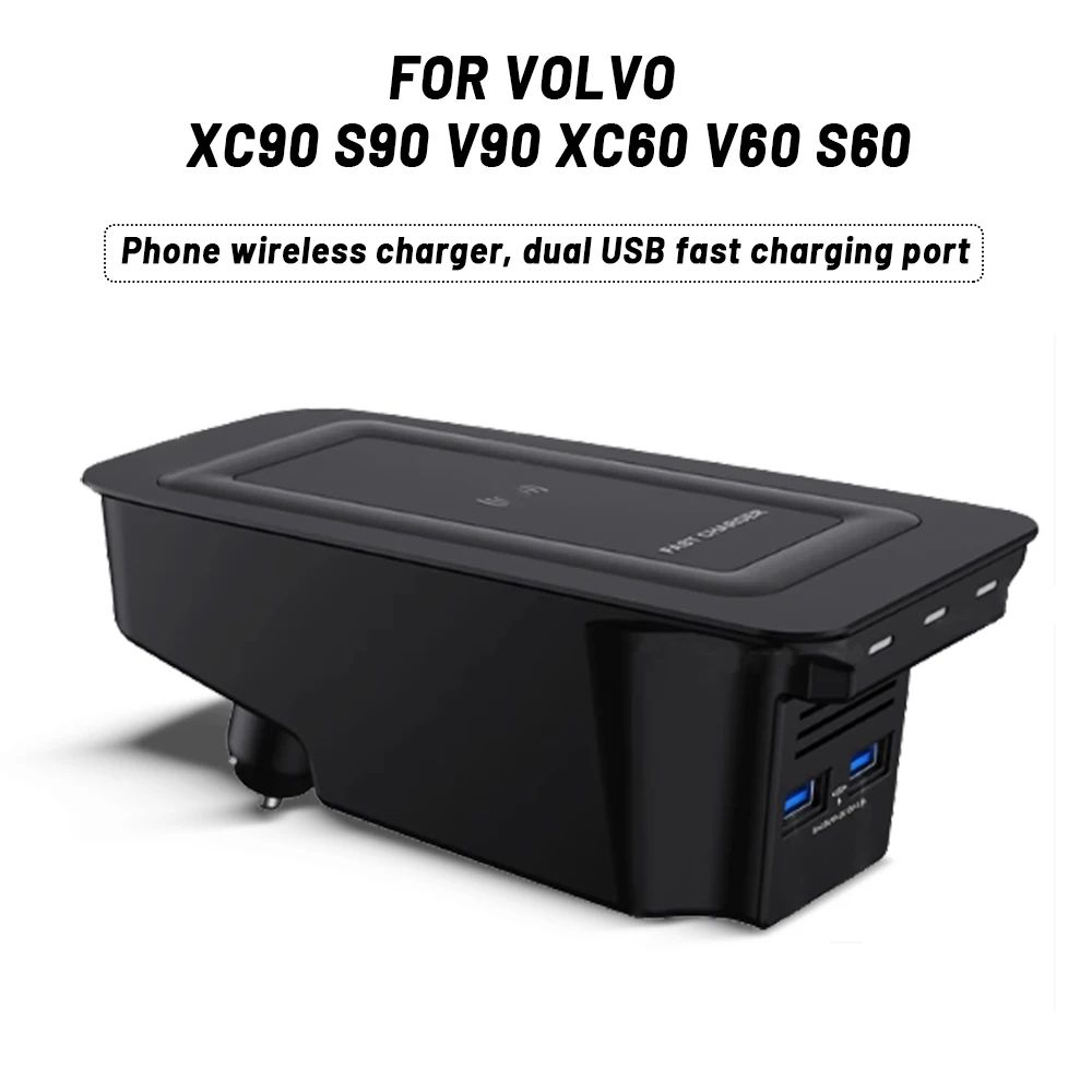 Беспроводная зарядка для телефона в машину VOLVO S60/V60/XC60 S90/V90cc/XC90 16-23 KUBERG HP-CRH-V01