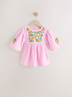 Блуза с вышивкой для девочки Next AC6-255, Розовый