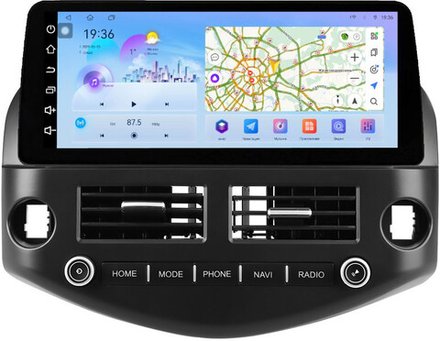 Магнитола для Toyota RAV4 3 2005-2012, Vanguard (рамка LUX 1) - FarCar монитор 12.3" 2K QLED на Android 14, TS10, CarPlay, 4G SIM-слот