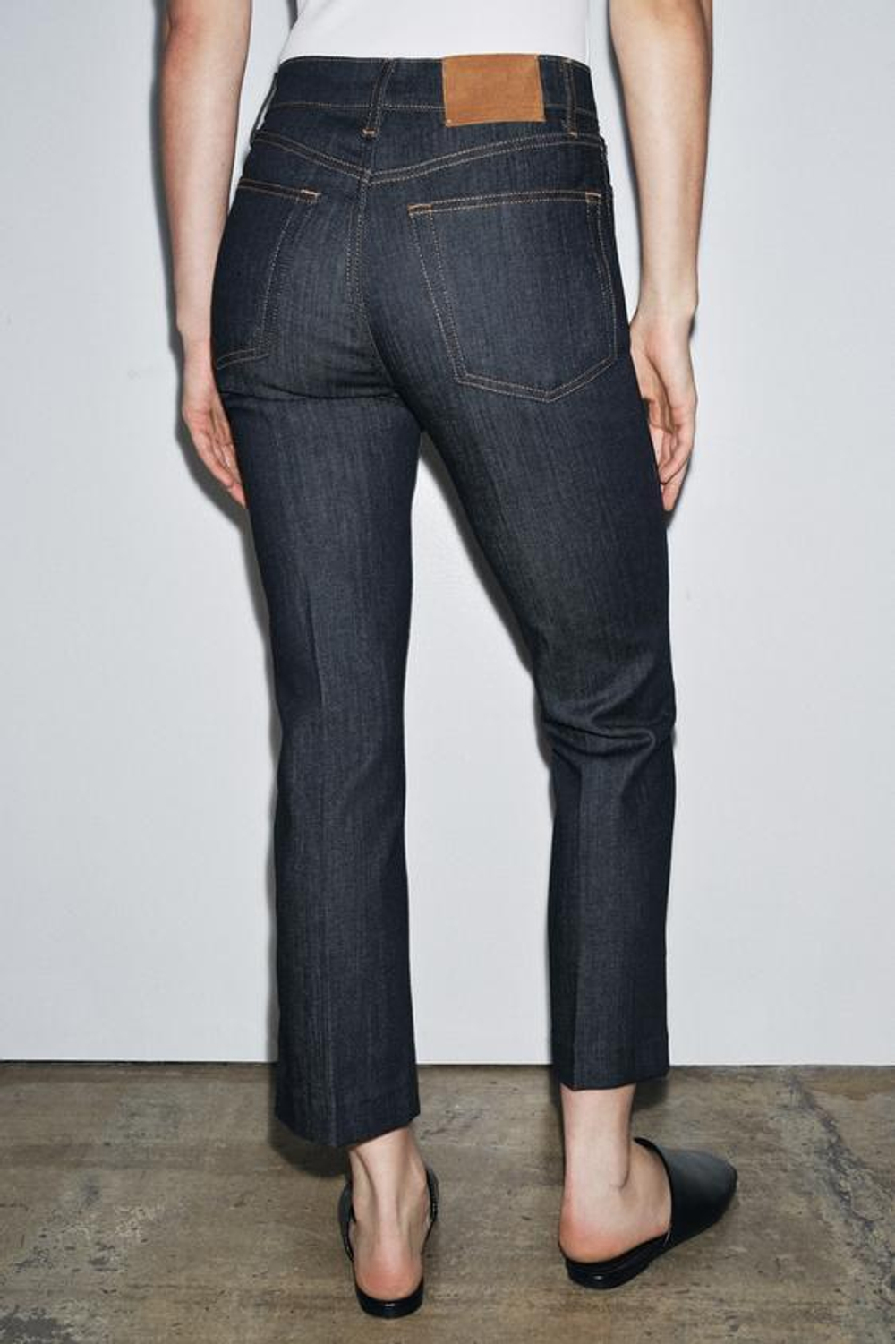 ZARA ДЖИНСЫ BOOTCUT СО СРЕДНЕЙ ПОСАДКОЙ — ZW COLLECTION, СИНИЙ