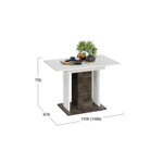 Стол кухонный обеденный раздвижной Сарбия/Серый, Аврора, 120х75х75,5 см АКВИЛОН