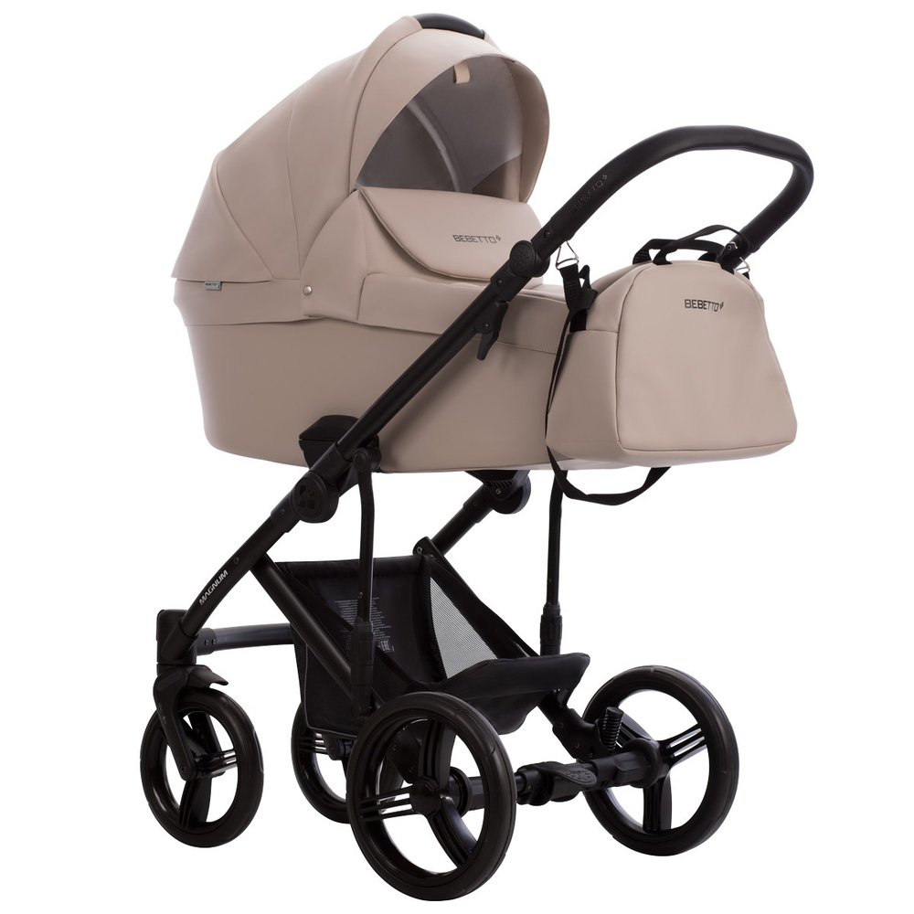 Детская коляска Bebetto Magnum Light Pro 3 в 1 с автокреслом Avionaut Cosmo 01 св.бежевая кожа