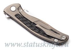 Нож Широгоров Флиппер 95 S30V накладка карбонфотография - 9