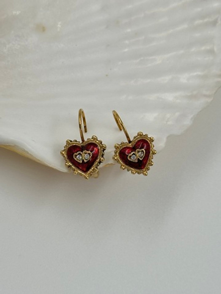 Серьги Сердечки Joan Rivers