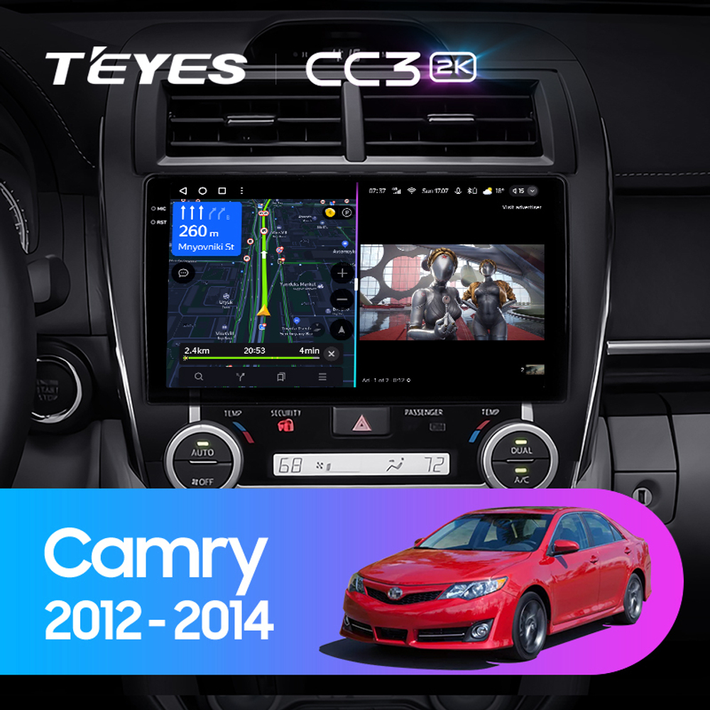 Teyes CC3 2K 10,2"для Toyota Camry 7 2012-2014