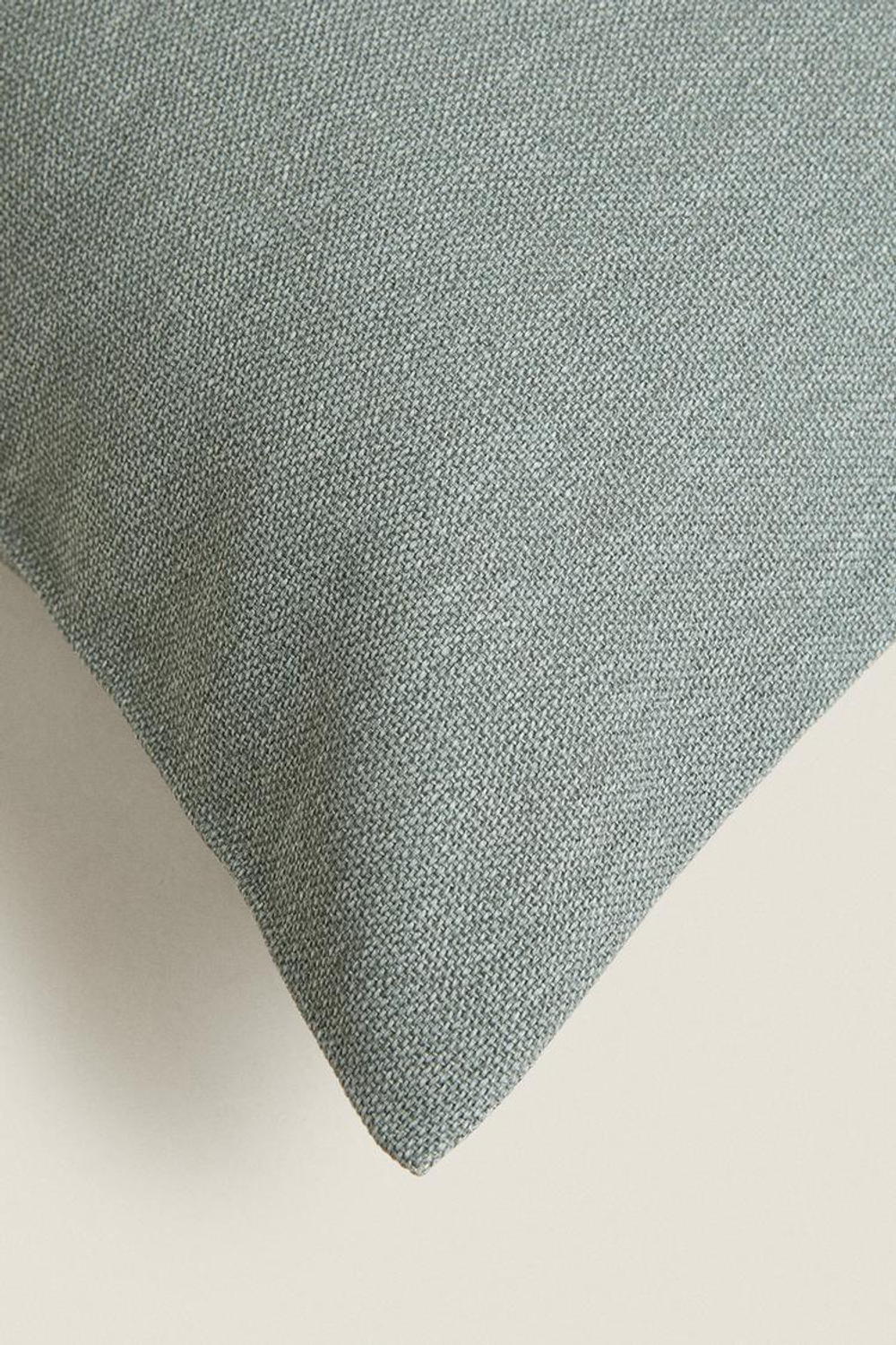 ZARA HOME ОДНОТОННЫЙ ЧЕХОЛ ДЛЯ ДЕКОРАТИВНОЙ ПОДУШКИ, ЛИНЯЛЫЙ ЗЕЛЕНЫЙ