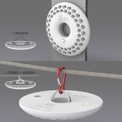 Фонарь кемпинговый светодиодный ЭРА KB-601 НЛО на батарейках с магнитом и карабином походный яркий светильник