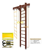 Деревянная шведская стенка Kampfer Wooden Ladder Ceiling с матом
