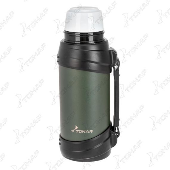 Термос (T-KD-938-2) 2000ML хаки (дополн.пласт.чашка, ручка) TONAR