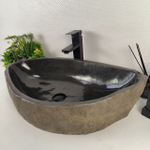 Раковина из речного камня RS-64913 70*39*15 0858