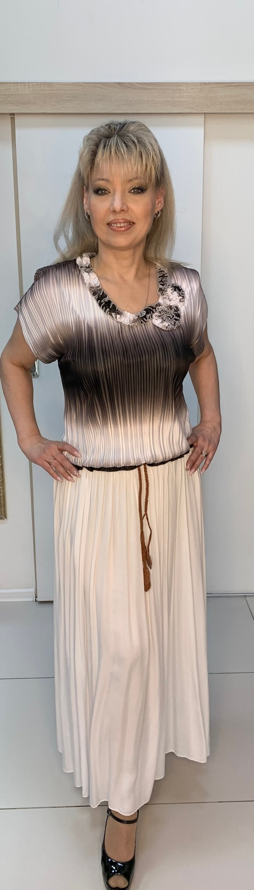 Блузка-жатка с переходом цвета