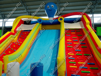 Коммерческий надувной батут "Осьминоги и драконы" 17*8*7 м